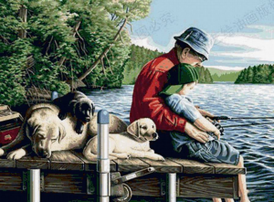 Рыбалка - люди, природа - предпросмотр