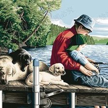 Схема вышивки «Рыбалка»