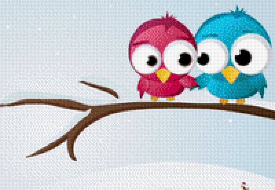 Птички - природа, птички, друзья - предпросмотр