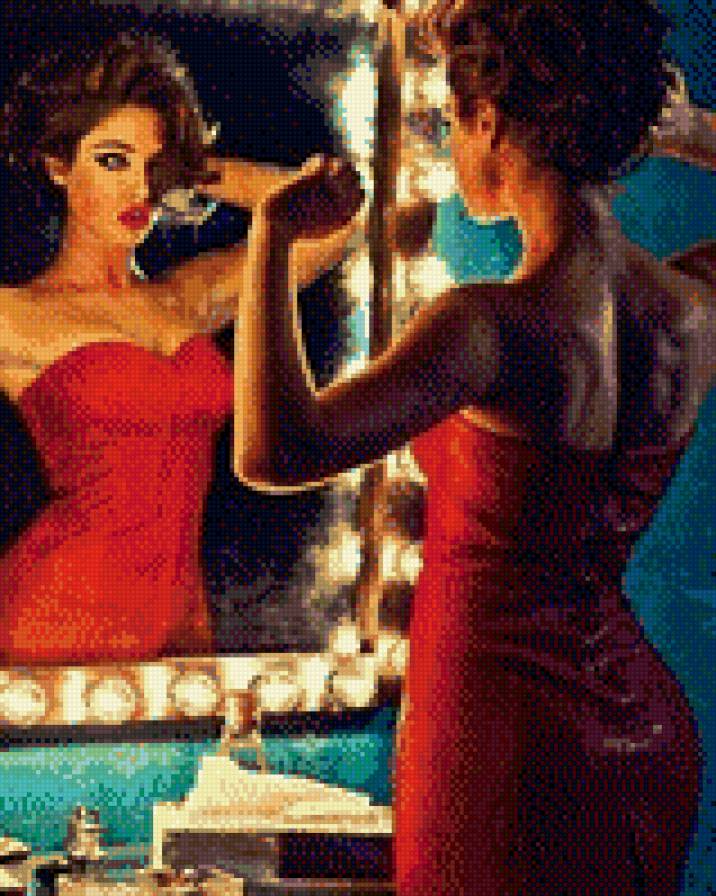 девушка - платье, девушка, волосы - предпросмотр