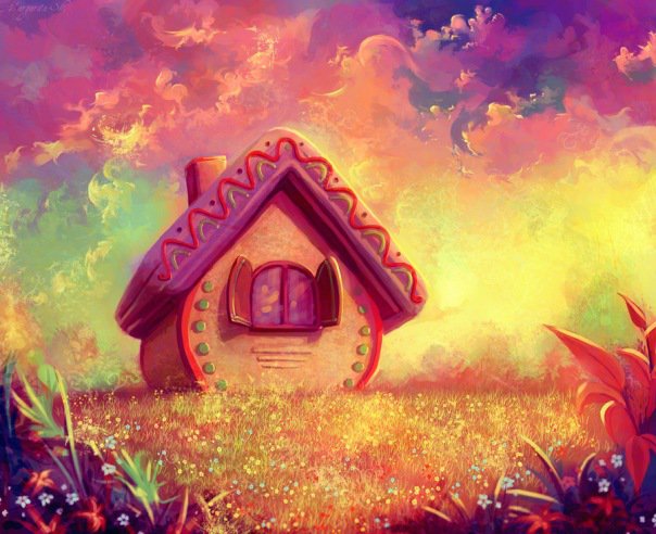 Сказочный домик - дом, мечта, сказка - оригинал