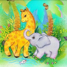 Схема вышивки «В мире животных»