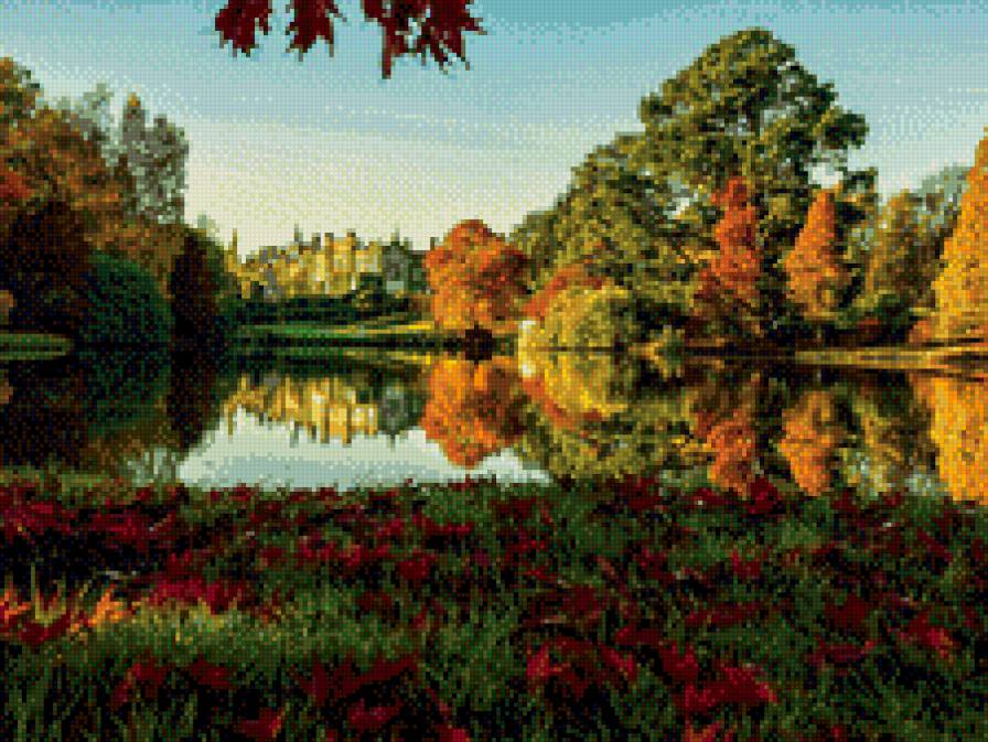 Золотая осень, замок - осень, замок - предпросмотр