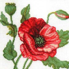Схема вышивки «мак на карман»