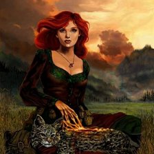 Схема вышивки «ведьмочка»