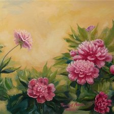 Схема вышивки «пионы»