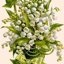 Схема вышивки «Ландыши»