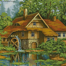 Схема вышивки «хатина»