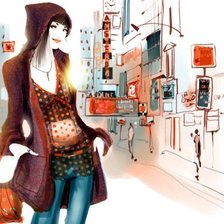 Схема вышивки «Парижанка6»