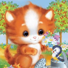 Схема вышивки «Котенок»