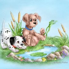 Схема вышивки «Охота на рыбку»