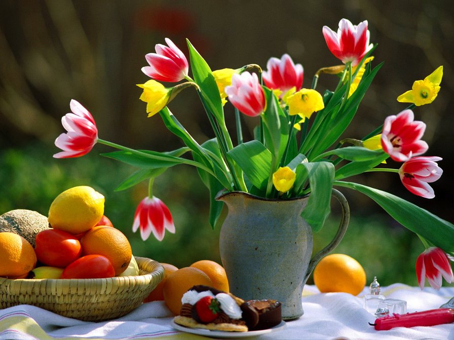 Завтрак - цветы - оригинал