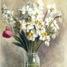 Схема вышивки «нарцис»