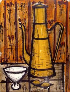 картинка для кухни - чашка, кофейник, кофе - оригинал