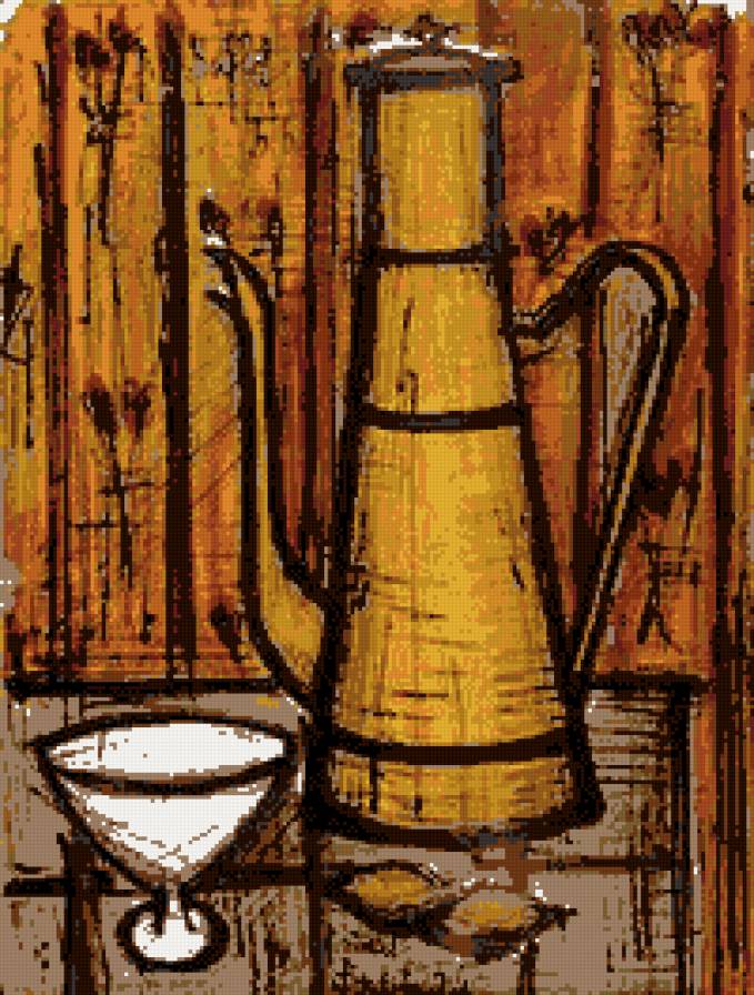 картинка для кухни - кофе, кофейник, чашка - предпросмотр