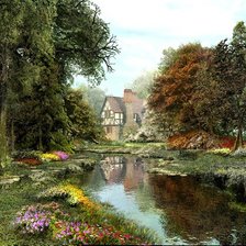 Схема вышивки «домик»