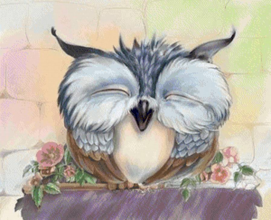 Счастье - улыбка, счастье, радость, сова - предпросмотр