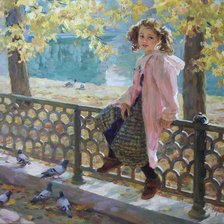 Схема вышивки «В. Гусев "На Патриарших прудах"»