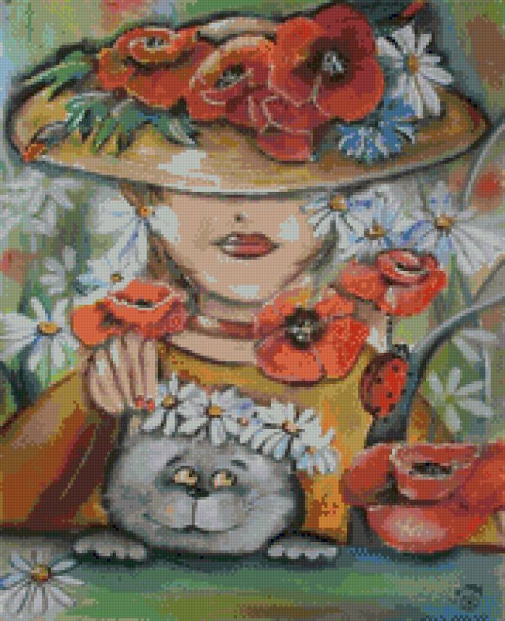 Летняя девушка. - предпросмотр