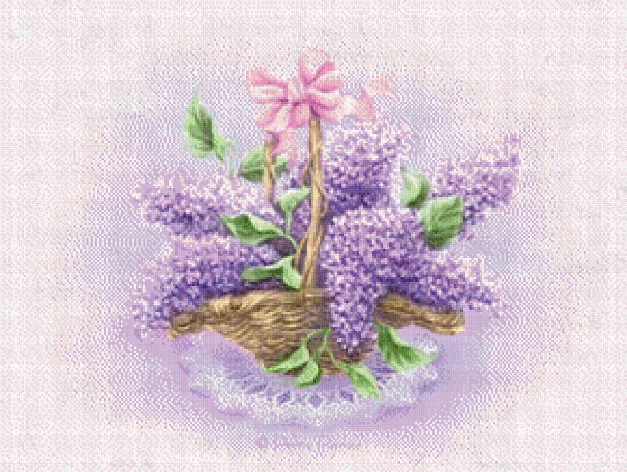 Сирень в корзине - предпросмотр