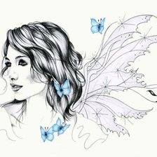 Схема вышивки «девушка-ветер»