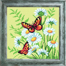 подушка бабочки ромашки