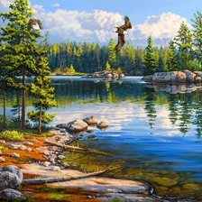 Схема вышивки «красивый пейзаж»