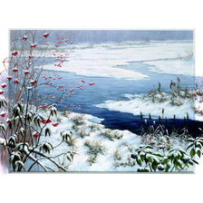 Схема вышивки «времена года.зима»