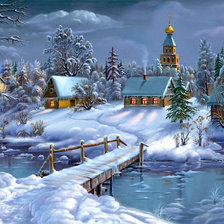 Схема вышивки «зима»