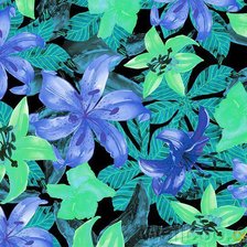 Схема вышивки «рисованные цветы-5»