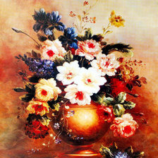 Схема вышивки «рисованные цветы-10»