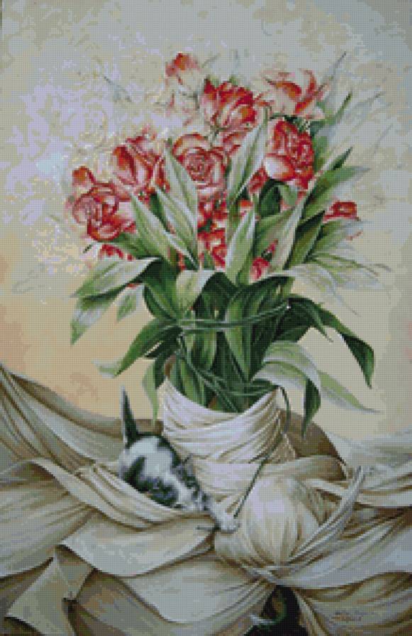 хулиганы - натюрморт, котики, коты, котята - предпросмотр