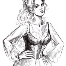 Схема вышивки «девушка»