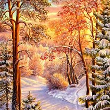 Схема вышивки «Зима»