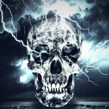 Схема вышивки «" Грозный " череп»