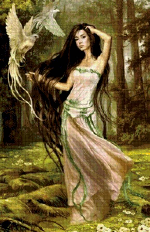 лесная нимфа - девушка - предпросмотр