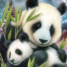 Схема вышивки «панда»