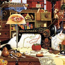 Кошка-рукодельница