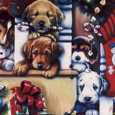 Схема вышивки «К вам с подарками»