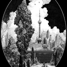 Схема вышивки «город»