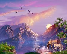 Схема вышивки «пейзаж»