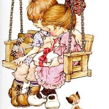 Схема вышивки «Детская парочка 14.»