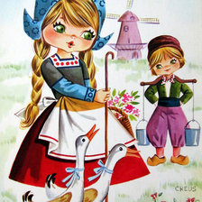 Схема вышивки «Детская парочка 16.»