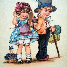 Схема вышивки «Детская парочка 17.»