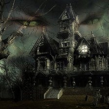 Схема вышивки «Дом в темноте»