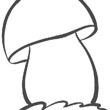 Схема вышивки «грибочек»