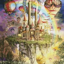 Схема вышивки «радужный мир»