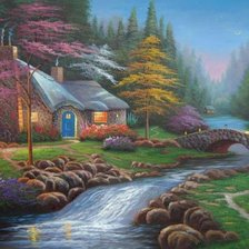 Схема вышивки «томас кинкейд»