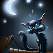 Схема вышивки «кошка»