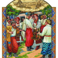 Схема вышивки «украинская свадьба»